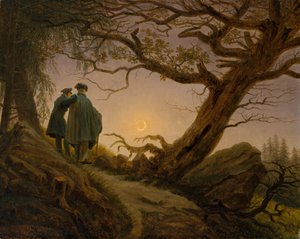 双人望月 作者 卡斯珀·大卫·弗里德里希（Caspar David Friedrich）
