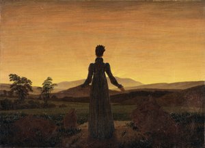 朝阳前的女人，约1818年 作者 卡斯珀·大卫·弗里德里希（Caspar David Friedrich）