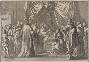 玛丽亚-德-美第奇临终前，1642 年 作者 Caspar Luyken（归因于）