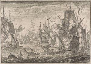 土耳其战舰与马耳他骑士团大帆船之间的海战，1644 年