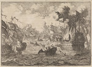 1692 年拉霍格角海战 作者 卡斯珀·路肯（Caspar Luyken）
