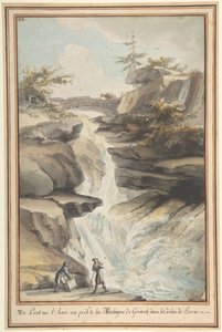 位于伯尔尼州格里姆塞尔山脚下的阿尔河大桥，约1775年。 作者 卡斯珀·沃尔夫