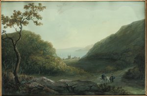 1820年之前，北威尔士格温内德，班戈附近的彭林城堡 作者 凯瑟琳·玛丽亚·伯瑞
