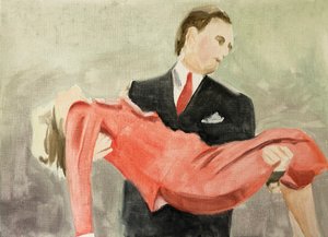 17.05.20 她告诉他们是她杀了他，2020（纸面油画） 作者 凯茜·洛马克斯