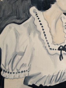 Broderie, 2018（纸上油画） 作者 凯茜·洛马克斯