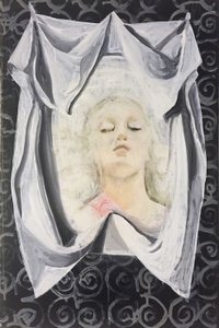 拉拉-维罗妮卡，2014-16（亚麻布油画） 作者 凯茜·洛马克斯