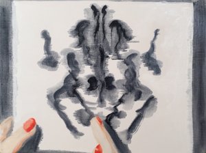 罗夏奇素描，2017（纸面油画） 作者 凯茜·洛马克斯