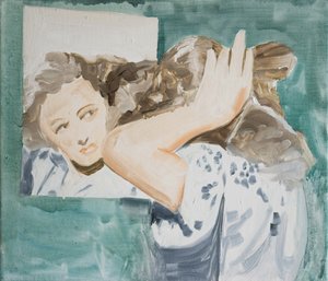 向上做》，2017（亚麻布油画） 作者 凯茜·洛马克斯