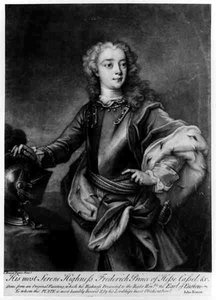 弗雷德里克二世（1720-1785）的肖像，黑森 - 卡塞尔的兰德格雷夫，由约翰西蒙雕刻（1675-1715） 作者 卡瓦列雷·卡洛·弗朗切斯科·拉斯卡