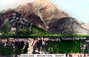 卡斯卡德山（Cascade Mountain），班夫，艾伯塔省，加拿大，大约1920年代。