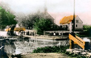 1926年在牛津郡Bablock Hythe的渡轮。 作者 Cavenders有限公司
