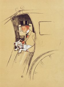 Hansom Cab（纸上用粉笔和蜡笔） 作者 塞西尔·查尔斯·温莎·奥尔丁