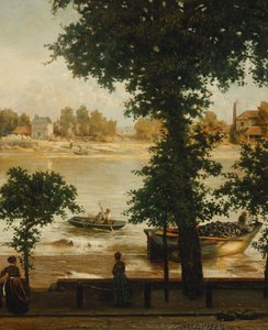 1870-71年，Cheyne Walk的一个夏日之夜 作者 塞西尔·戈登·劳森