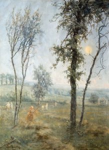月光下的干草》，1876年。 作者 塞西尔·戈登·劳森