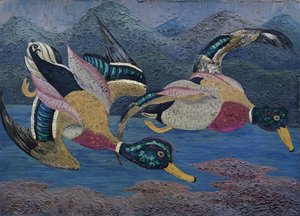鸭子（布面油画） 作者 塞德里克·莫里斯