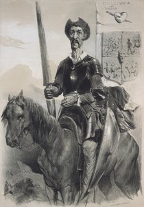 D.拉曼恰的吉诃德》，1856 年（石版画）