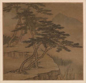 古代大师风格的风景画，1667年。 作者 岑高