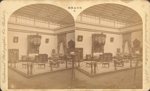 Herts & Co.的家具展览--主楼（黑白照片）。