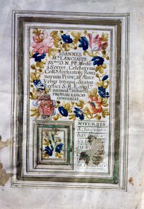 乔瓦尼-玛丽亚-兰西西（1654-1720）在罗马颁发的医学学位。 作者 中央意大利学校