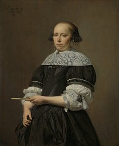 伊丽莎白·范·凯塞尔的画像，1671年 作者 塞萨尔·博蒂乌斯·范·埃弗丁根