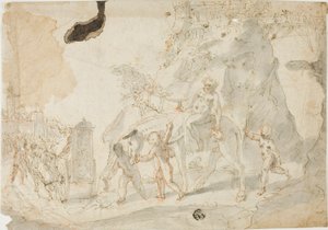 巴克斯的胜利与骑驴的醉西勒纳斯 作者 切萨雷·波利尼（Cesare Pollini）