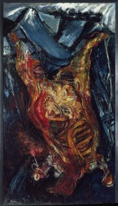 牛皮 - Chaim Soutine 绘画（1894-1943），布面油画，202x114 厘米 作者 Chaim Soutine