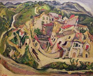 Cagnes的房子，1923年 作者 Chaim Soutine
