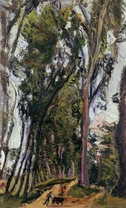 与农民的风景，柴姆·苏丁（Chaim Soutine，1894-1943 年），法国，20 世纪 作者 Chaim Soutine