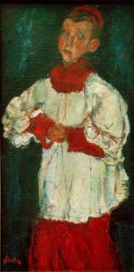 合唱团的孩子 作者 Chaim Soutine