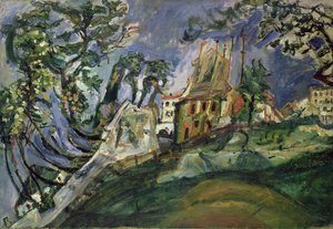 蒙马特，1919年 作者 Chaim Soutine