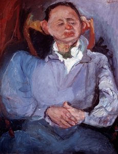 雕塑家Oscar Miestchaninoff的肖像。Chaim Soutine (1894-1944)的画作 作者 Chaim Soutine