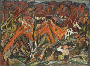 乡村风景；村庄风景，1921-1922年 作者 Chaim Soutine