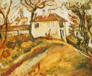 山上的白宫，约 1918 年（布面油画） 作者 Chaim Soutine