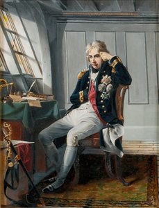 霍雷肖-纳尔逊子爵（1758-1805 年），特拉法加海战前，1805 年 10 月 21 日，约 1854 年（布面油画） 作者 查尔斯（之后）露西