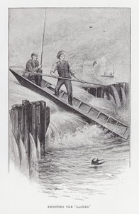 钓鱼：射击“鞭笞者”（石版画） 作者 查尔斯（之后）Whymper
