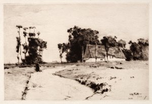 布列塔尼树木，1885-1887年。 作者 查尔斯·亚当斯·普拉特