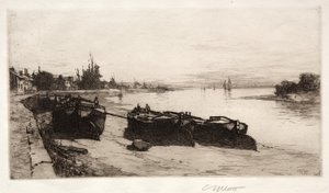 1883年，泰晤士河上的泥船。