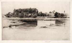 查尔斯河，1890年。