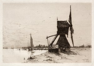 沿海风车，1884年。
