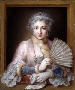 Chatre de Cange的夏洛特菲律宾，Marquise de Lamure（蓝纸上的粉彩） 作者 查尔斯·安托万·科佩尔