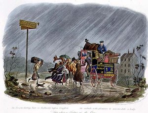 "陪同的食物，或舒适前的勇气"，由R.G. Reeve(fl.1811-37)雕刻，由Thomas McLean出版。