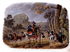 "失望，或在雨中撤退"，由R.G. Reeve(fl.1811-37)刻制，由Thomas McLean出版。