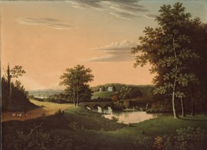 Point Breeze，1817-20年在新泽西州博登敦的约瑟夫-拿破仑·波拿巴庄园 作者 查尔斯·劳伦斯