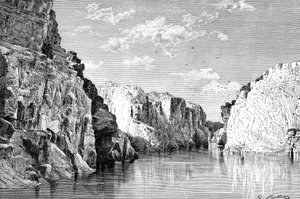 印度大理石岩石峡谷，1895年。 作者 查尔斯·巴班特