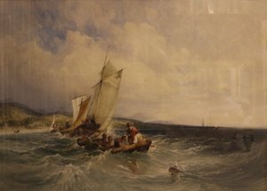 威克洛湾，约 1840 年（纸面水彩画） 作者 查尔斯·本特利