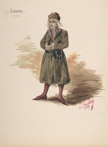 亚当》的服装设计，1889年。