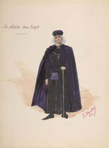 奥利维尔-麦科特爵士的服装[a]，配件描述表[b]，1889年。