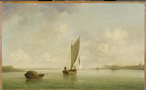 1756-9年，《河中微风中的一击之下的S子》（布面油画） 作者 查尔斯·布鲁金