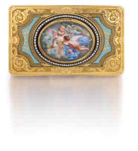 歌鸟盒，约1840年（金，钻石和珐琅） 作者 查尔斯·布鲁吉尔