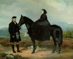 维多利亚女王（1819-1901）骑马与约翰布朗